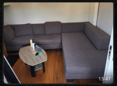 Lshape sofa grey