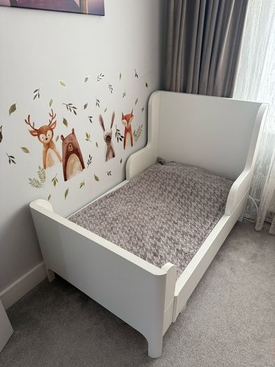 Extendable bed, white, 80x200 cm