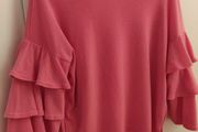 Pink flared sleeve top