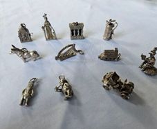 Vintage sterling silver bracelet charms