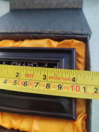Ebony Wood Small Trinket Box inside presentation box engraved business school shenzhen university.