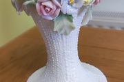 HATHAWAY English Garden Collection One of Bone China Candle Holder