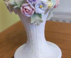 HATHAWAY English Garden Collection One of Bone China Candle Holder
