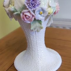 HATHAWAY English Garden Collection One of Bone China Candle Holder