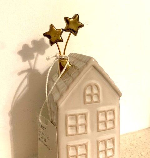 Cream & Gold House Ornament