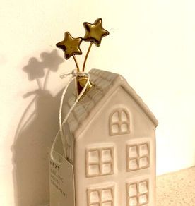 Cream & Gold House Ornament