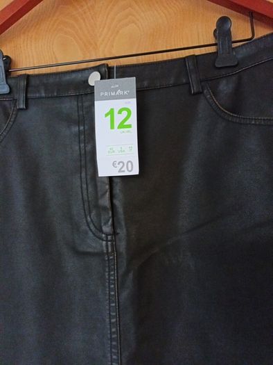 Primark Dark Brown A-Line Faux  Leather Skirt.   S.M - 12-14.   B.N.W.T.