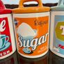3 x Retro 50s 60s Multi Color Classic Tea Coffee Sugar Set Image 3