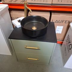 Hib 600 Sage green unit worktop bowl and tall tap all included