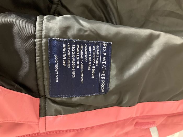 Polarn O Pyret waterproof jacket snowy 8-9 years