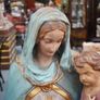 French Neo-Gothic Madonna and Child Statue - 19th Century Image 3