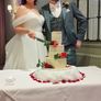 rainbow glitter A line wedding dress with pockets Image 5