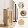 Slim Bedside Table Set of 2, Rattan Image 5