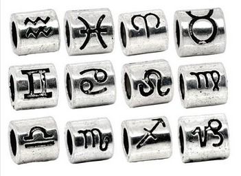 Pandora Style Zodiac Spacer Beads