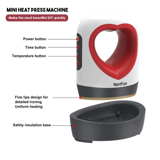 BRAND NEW EU US Stock Mini Portable Heat Press Machine Sublimation Digital Transfer Printing A3/A4 for T-shirts Transfer and Ironing