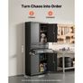 Metal Storage Cabinet, 81.5 kg Shelf Load Capacity, 1800 mm Tall Garage Tool Storage Cabinet with 4 Locking Doors and Adjustable Shelves, 2 Drawers, for Garage, Home, Office, Utility Room, Black Image 2