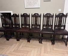 Early 20th century barley twist chairs