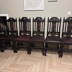 Early 20th century barley twist chairs