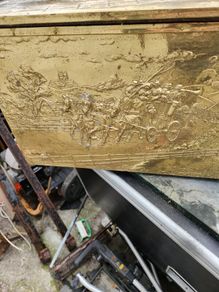 brass log box