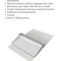 100 A3 Laminating Pouches