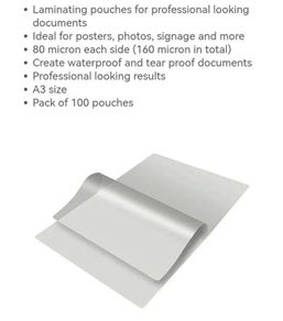 100 A3 Laminating Pouches