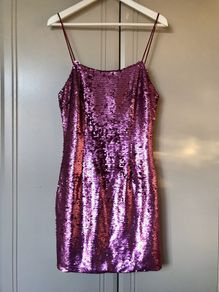 Pink sequin mini party dress, new with tag, uk10