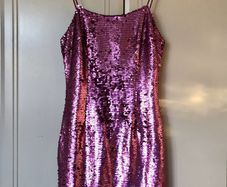 Pink Sequinned mini party dress, bnwt, uk 10