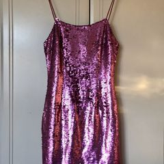 Pink sequin mini party dress 10, bnwt