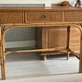 Vintage Mid Century Cane & Bamboo dressing table/console Image 9