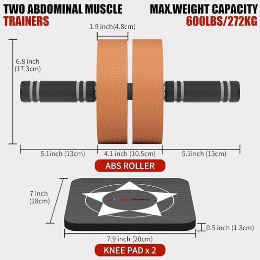 FREE EXPRESS SHIPPING Ab Roller Wheel, Ab Workout Equipment Exercise Wheels Set for Abdominal Core Strength Muscle Training, Muscle Roller Stick Reduce Muscle Soreness Tightness Leg Cramps