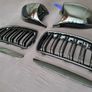 BMW E90 / E91 Pre-Lci Kidney Grilles & Mirror Covers Set Brand New Image 3