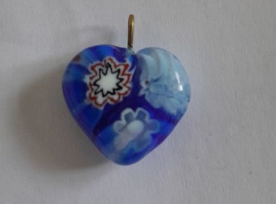 Pendant - Charm - Millefiori Glass Heart