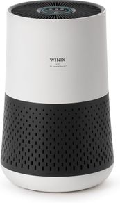 Compact Air Purifier for Bedroom Home, CADR 250 mh, 50m HEPA & Carbon Filter removes Allergies, Pollen, Dust, Smoke, Air Cleaner with Air Quality Sensor, Sleep Mode