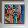 Original Painting of a Dog Framed Original Abstract Painting of Dog  Fauvist Art Figurative Art Image 2