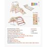 Pikler Triangle Set, 9-in-1 Toddler Climbing Toys Indoor, with Xylophone, Cushion, Triangle, Arch, and Ramp, 68 kg Load, Foldable Montessori Climbing Set for Toddlers and Kids, Rainbow Image 7