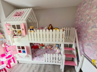 Kids bunk princess bed