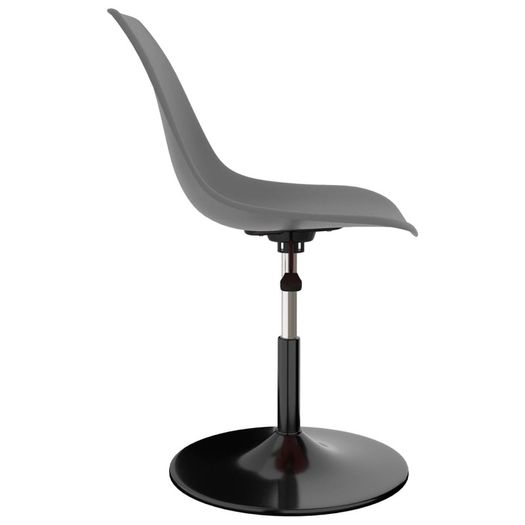 Swivel Dining Chairs 4 pcs Light Grey PP