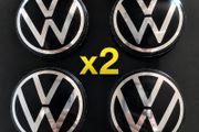 (x 2 Sets) Volkswagen 65mm Centre Caps (New Logo) FREE Delivery