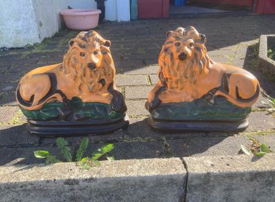 1930s Irish chalk mantle lions