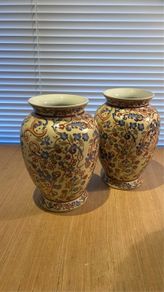 2 Large Ceramic Vases (pair)