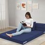Folding Mattress Double, Corduroy Fold Out Sofa Bed, Grey  High Density Foam Foldable Futon Mattress, Portable Floor Guest Sofa Bed for Sleeping, Travel, 13cm thick, 190x135cm Image 2