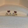 925 Sterling Silver Red Garnet Earrings Image 2