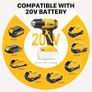 Cordless Heat Gun for Dewalt 20V Battery, Dual Temperature Settings 300 C and 550 C Fast Heating Hot Air Gun with 3 Nozzles for Shrink Tubing, Vinyl Wrap, Crafting, Electronics (No Battery) Image 3