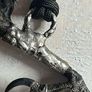 Raven Claw Soldered with Chevron Dream Amethyst Crystal Oddity Talisman Witchy Spiritual Shaman Image 3