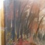 Vintage Oil On Canvas Landscape Wood 40 x 30 cm Image 5