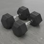 17.5kg and 12.5kg Hex Dumbbells Image 2