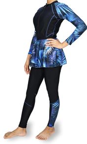 Brand New Musuly Burkini Full-Body Swimsuit in Black and Blue