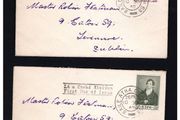 1952 Ireland Centenary of the Death of Thomas Moore (Poet &amp; Musician) Commemorative Stamps Plain Addressed First Day Cover (FDC) with Dublin Cancel