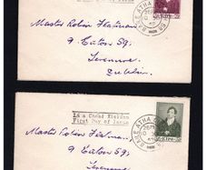 1952 Ireland Centenary of the Death of Thomas Moore (Poet & Musician) Commemorative Stamps Plain Addressed First Day Cover (FDC) with Dublin Cancel