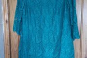 Monsoon teal lace mini dress (free postage)